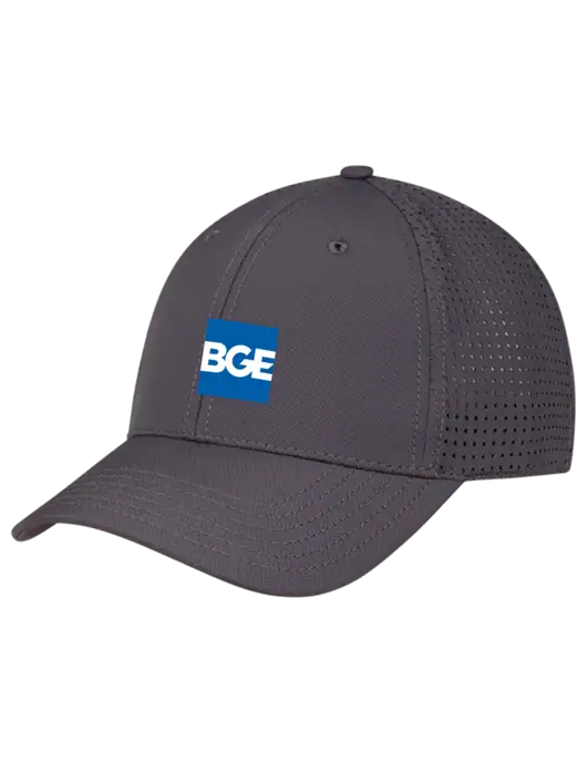 Charcoal Performance Stretchable Cap Hook & Loop w/BGE Logo