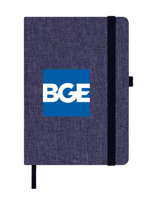 Twill Navy Heathered 5 x 7 Journal w/BGE Logo