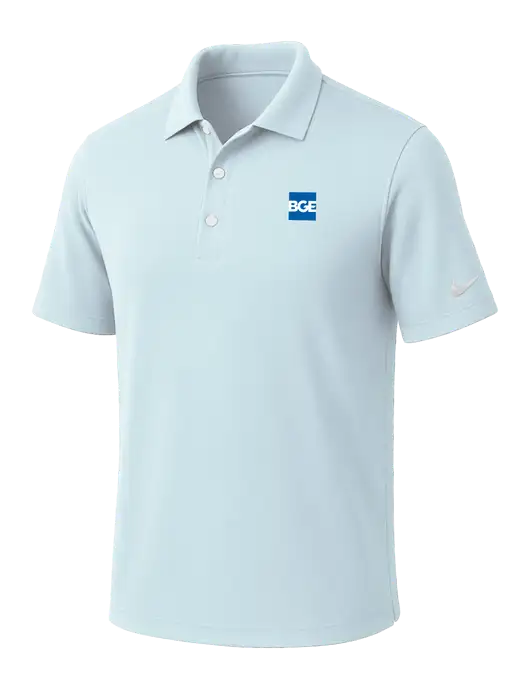 NIKE Very Light Blue Dri-Fit Micro Pique Polo w/BGE Logo