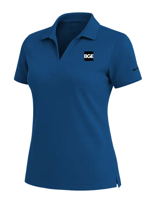 NIKE Dark Royal Womens Dri-Fit Micro Pique Polo w/BGE Logo