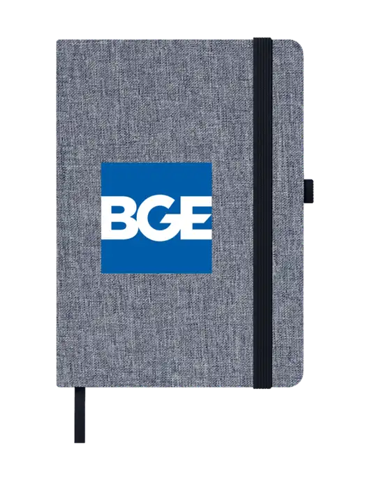 Twill Grey Heathered 5 x 7 Journal w/BGE Logo