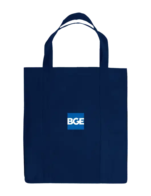 Eco Reusable Jumbo Navy Blue Shopping Bag w/BGE Logo