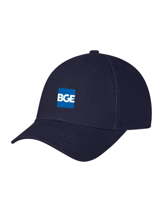 Navy Structured Soft Snap Closure Hook & Loop Cap w/BGE Logo