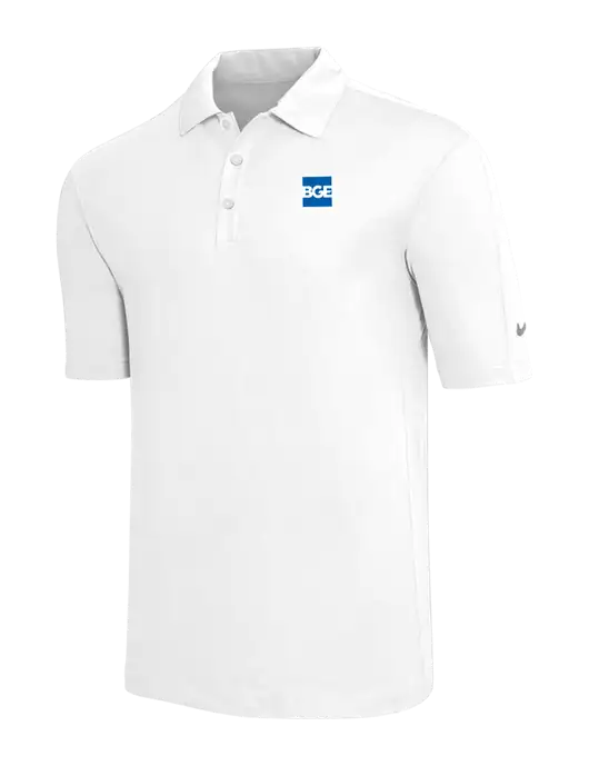 Nike White Tech Sport Dri-FIT Polo w/BGE Logo