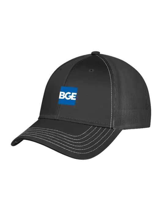 Charcoal Grey Mesh Trucker Cap Snap Back w/BGE Logo