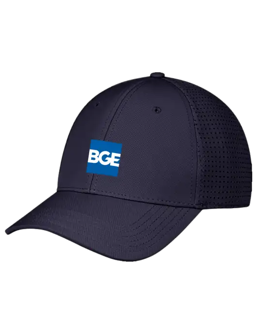 Navy Performance Stretchable Cap Hook & Loop w/BGE Logo
