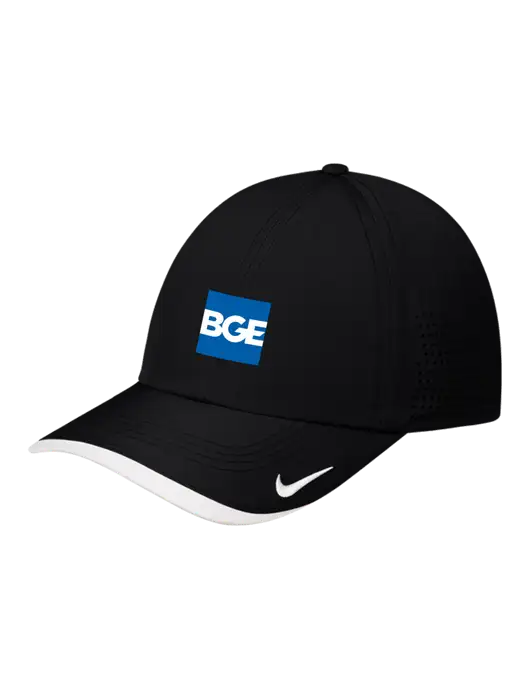 Nike Black/White Dri-FIT Perforated Performance Cap w/BGE Logo
