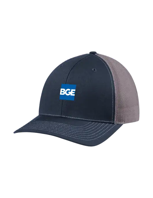 Richardson Adjustable Snapback Original 112 Trucker Cap Navy w/Charcoal Mesh w/BGE Logo