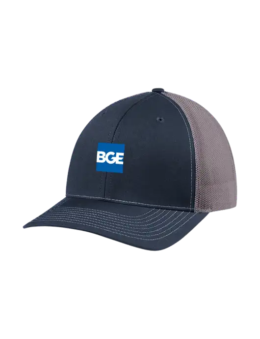 Richardson Adjustable Snapback Original 112 Trucker Cap Navy w/Charcoal Mesh w/BGE Logo