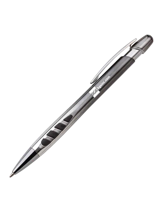 Zenith Gunmetal Ballpoint Pen - Blue ink w/BGE URL Logo