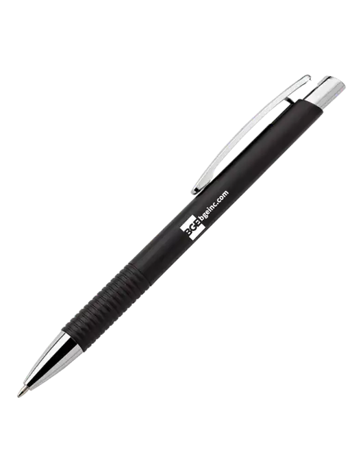 Malay Black Ballpoint Pen - Blue Ink w/BGE URL Logo