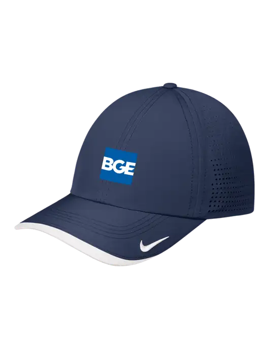 Nike Navy/White Dri-FIT Perforated Performance Cap w/BGE Logo