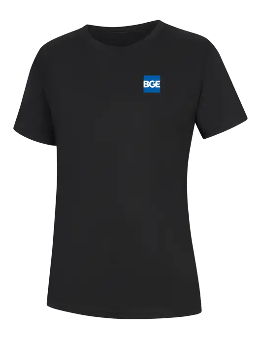 Womens Black Core Blend Tee w/BGE Logo