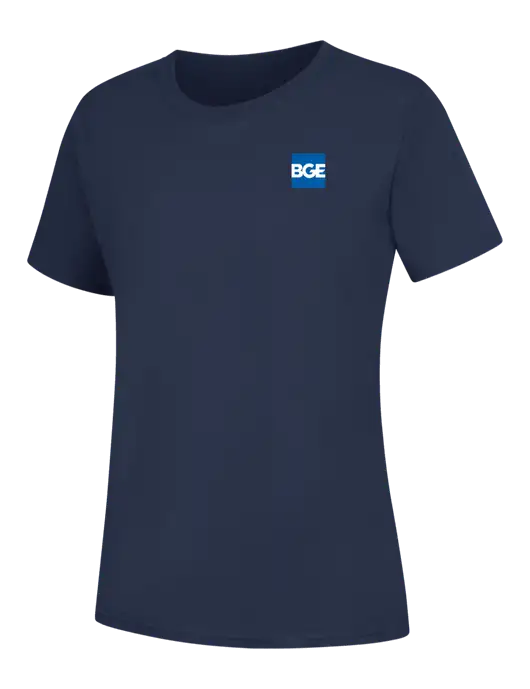 Womens Navy Core Blend Tee w/BGE Logo