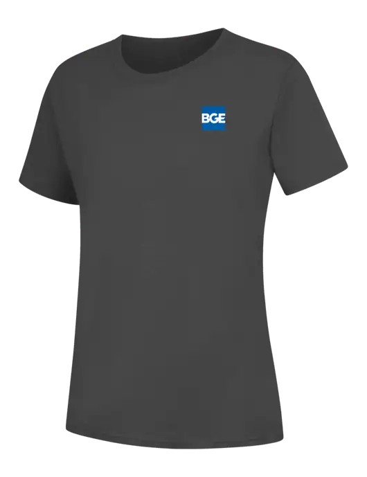 Womens Charcoal Core Blend Tee w/BGE Logo