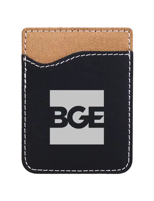 Black Laserable Leatherette Phone Wallet w/BGE Logo