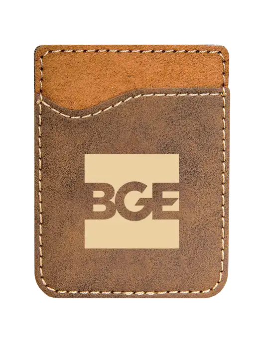 Rustic Laserable Leatherette Phone Wallet w/BGE Logo