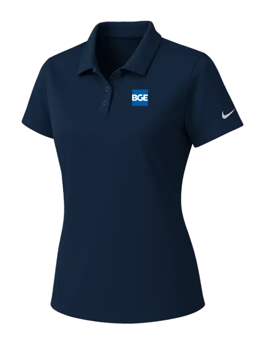 Nike Womens Navy Dry Essential Solid Polo w/BGE Logo