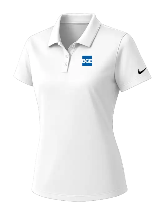 Nike Womens White Dry Essential Solid Polo w/BGE Logo