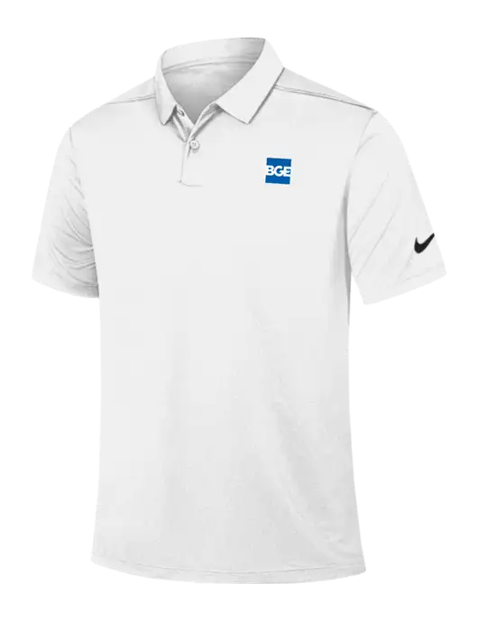 Nike White Dry Essential Solid Polo w/BGE Logo