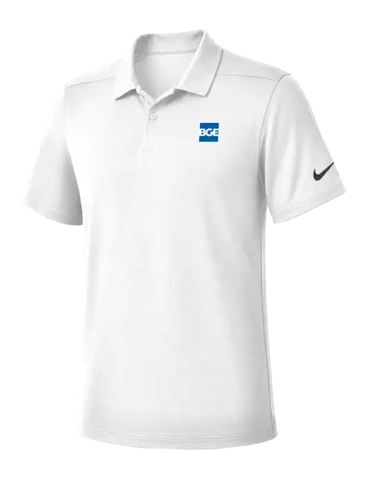 Nike White Dry Essential Solid Polo w/BGE Logo