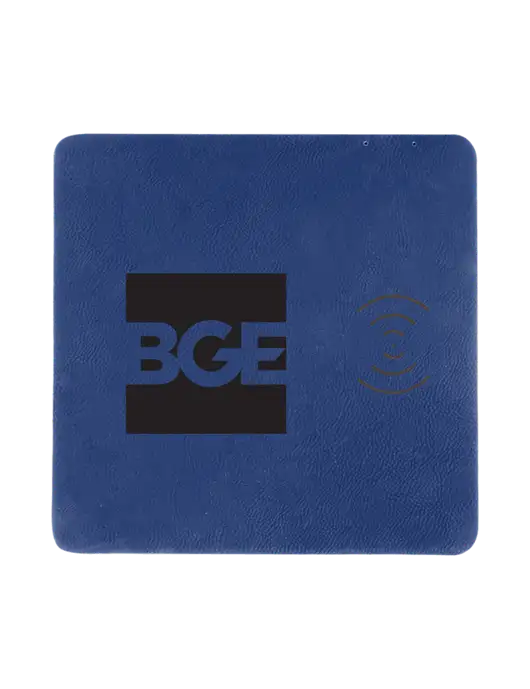 Light Navy Blue Laserable Leatherette Phone Charging Mat w/BGE Logo
