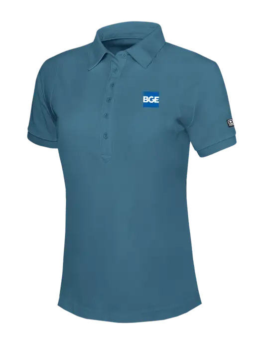 OGIO Womens Light Slate Blue Jewel Polo w/BGE Logo