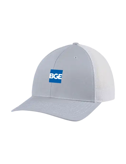 Richardson Adjustable Snapback Original 112 Trucker Cap Light Heather Grey w/White Mesh w/BGE Logo