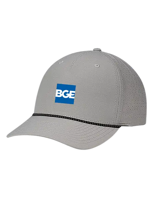 Richardson Laser Perf Performance Light Grey/Black-Grey Rope Cap w/BGE Logo