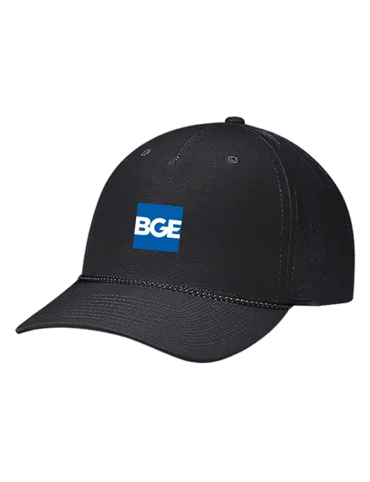 Richardson Laser Perf Performance Black/Black-Grey Rope Cap w/BGE Logo