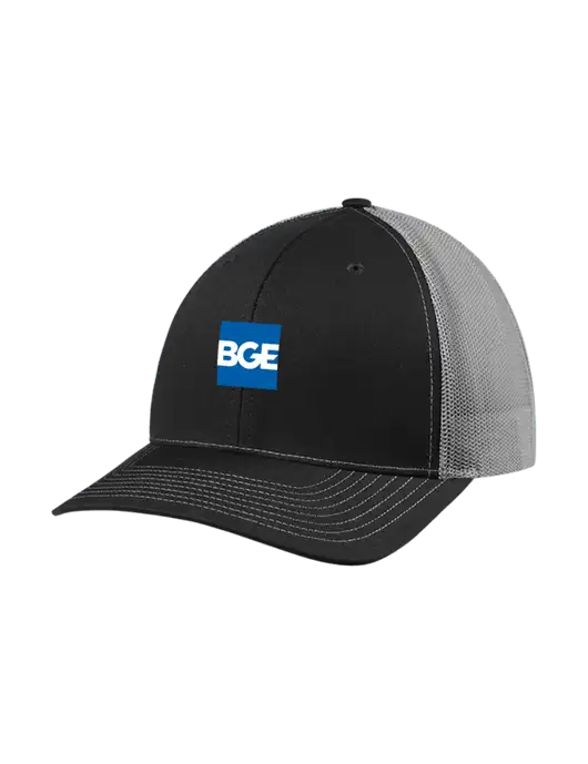Richardson Adjustable Snapback Original 112 Trucker Cap Black w/Charcoal Mesh w/BGE Logo