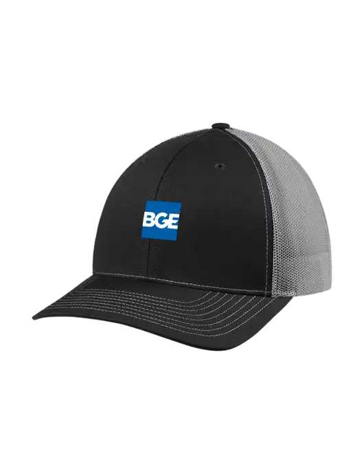 Richardson Adjustable Snapback Original 112 Trucker Cap Black w/Charcoal Mesh w/BGE Logo
