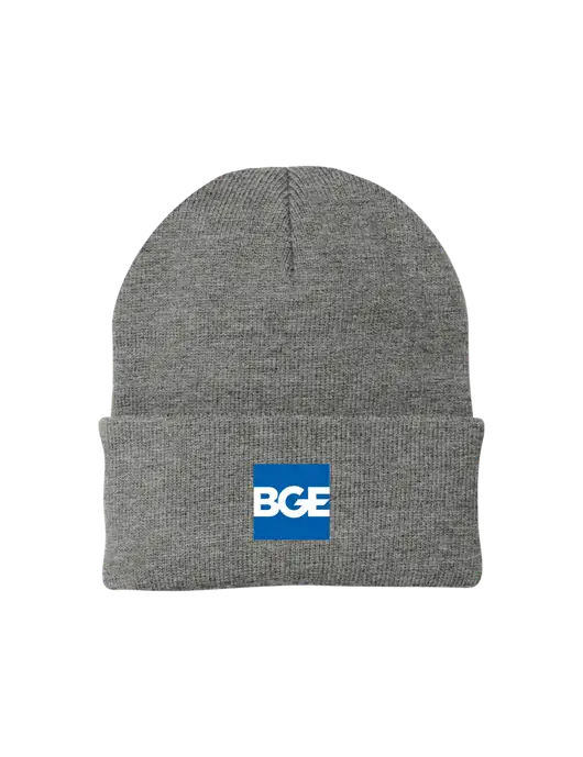 Medium Grey Heather Knit Cap w/BGE Logo