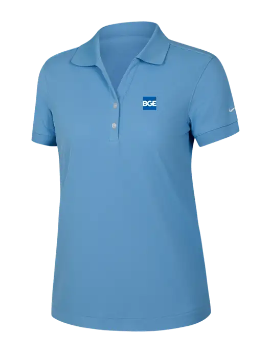 Nike Womens Dri-FIT Classic Light Blue Polo w/BGE Logo