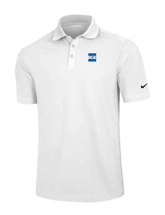 Nike White Dri-FIT Classic Polo w/BGE Logo