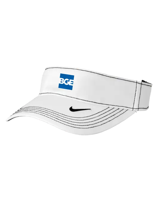 Nike White Dri-FIT Ace Visor w/BGE Logo