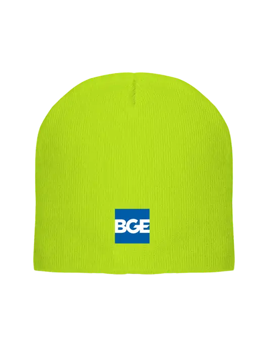 Safety Yellow Element Knit Beanie w/BGE Logo