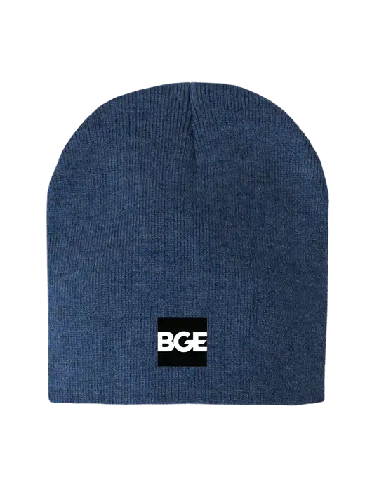 Dark Royal Heather Element Knit Beanie w/BGE Logo
