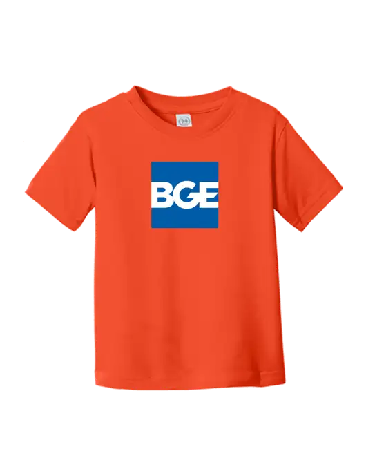 Rabbit Skins Orange Toddler Fine Jersey Tee w/BGE Logo