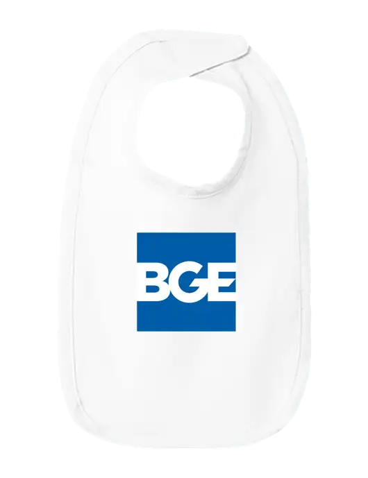 Rabbit Skins White Infant Premium Jersey Bib w/BGE Logo