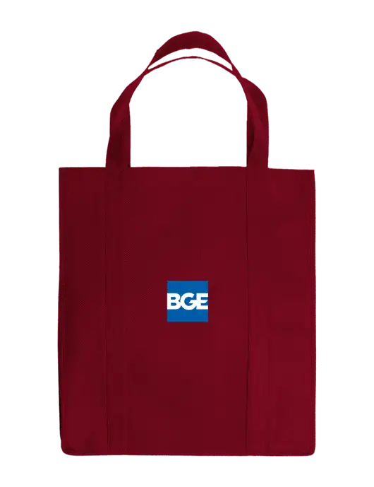 Eco Reusable Jumbo Maroon Shopping Bag w/BGE Logo