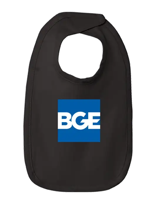 Rabbit Skins Black Infant Premium Jersey Bib w/BGE Logo