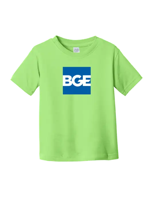 Rabbit Skins Key Lime Toddler Fine Jersey Tee w/BGE Logo