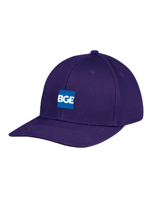 Premium Modern Structured Twill Purple Snapback Cap w/BGE Logo