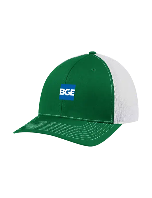 Richardson Adjustable Snapback Original 112 Trucker Cap Kelly w/White Mesh w/BGE Logo