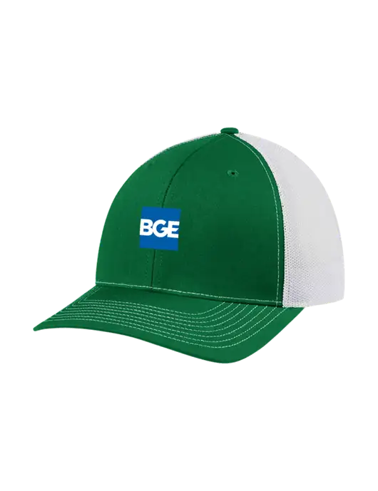 Richardson Adjustable Snapback Original 112 Trucker Cap Kelly w/White Mesh w/BGE Logo