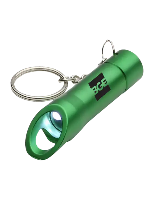 Medium Green Pocket LED Flashlight with Bottle Opener & Keychain w/BGE Logo