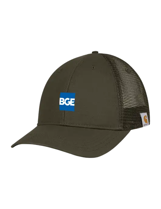 Carhartt Dark Olive Canvas Trucker Cap w/BGE Logo
