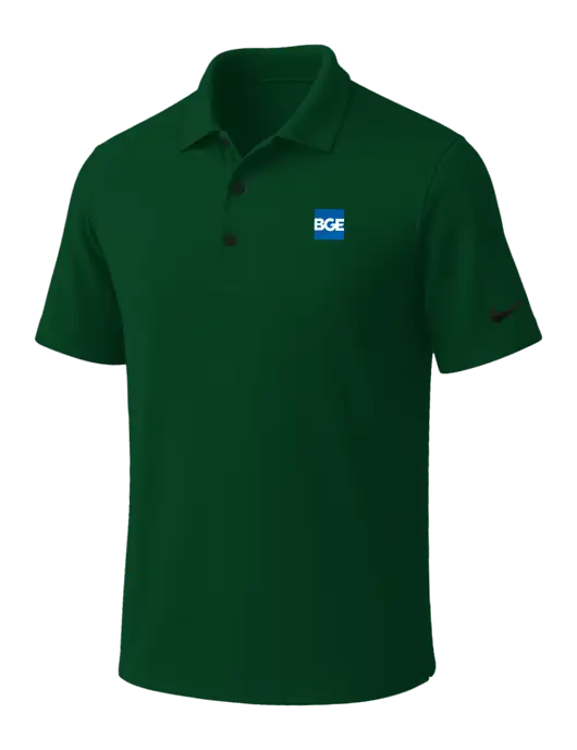 NIKE Dark Green Dri-Fit Micro Pique Polo w/BGE Logo