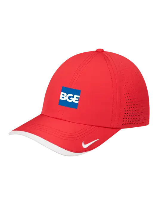 Nike Red/White Dri-FIT Perforated Performance Cap w/BGE Logo